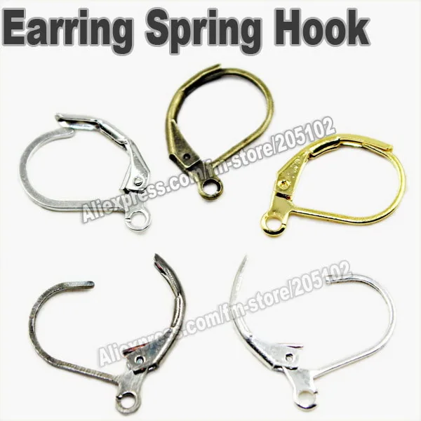 Бесплатная доставка 100 шт./лот хорошее качество латунные весенние серьги крючок