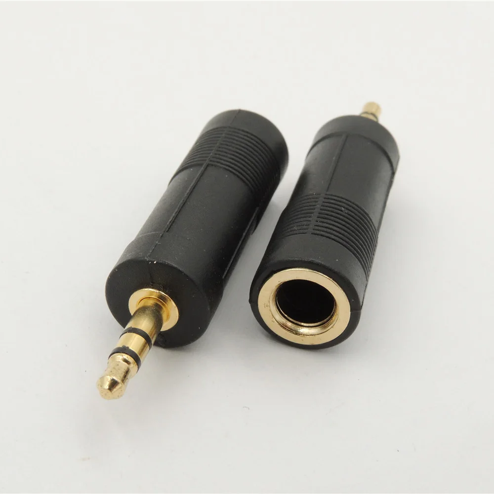 

50x Gold 6.3mm 1/4" Mono Female to 3.5mm 1/8" Stereo Male Headphone Audio connector