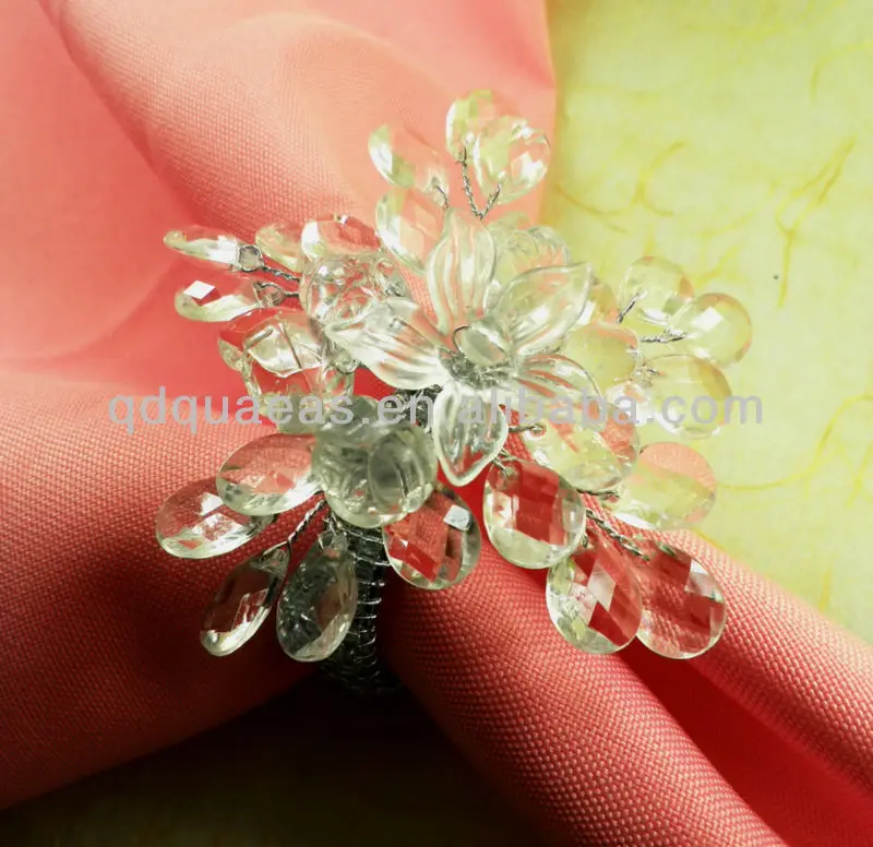 

beaded wedding napkin ring, napkin holder, decoration napkin ring