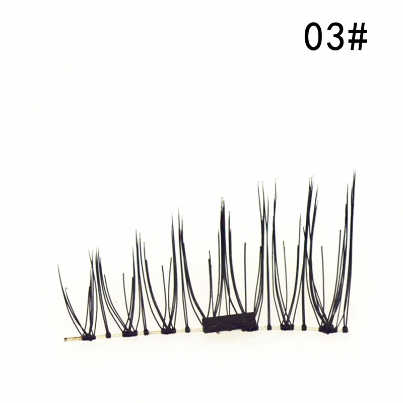 4 шт. Магнитная ресница Многоразовые прозрачные пластиковые ручные