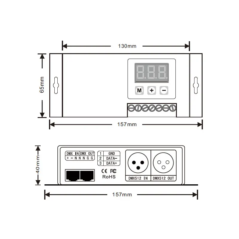 Драйвер для контроллера DMX512/1990 до PWM 6Ax3CH LED DMX512|Диммеры| |