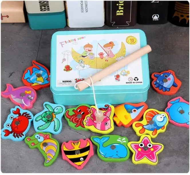 Baby Educational Toy Fishing Game Set Marine Biological Congnition Magnetic Toys Kids Gifts | Игрушки и хобби