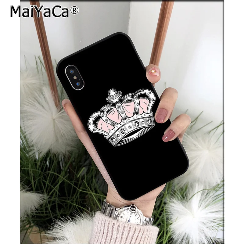 A2 MaiYaCa Crown King queen высококачественный чехол для телефона для iPhone X XS MAX 6 6S 7 7plus 8 8Plus 5 5S XR - Цвет: A2