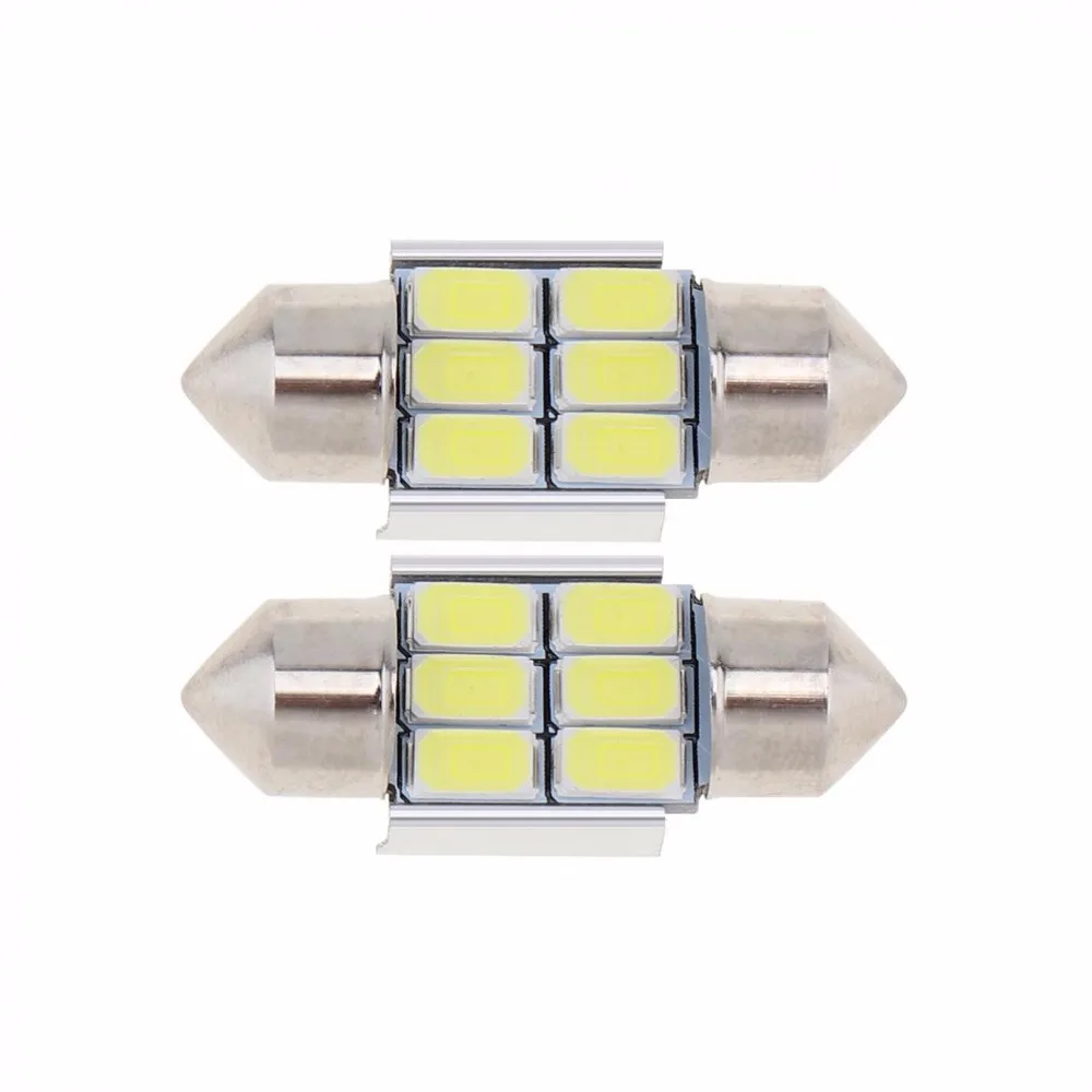 1 пара 31 мм 12 В Легкая установка 5630 6 SMD Глобус Au светодиодный Canbus Festoon