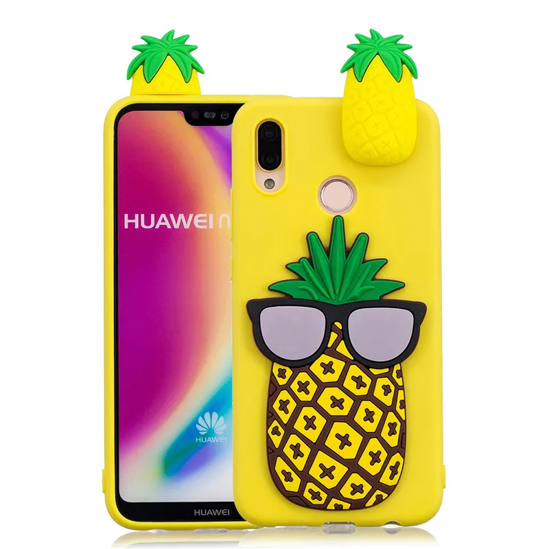 3D Мягкий Силиконовый ТПУ чехол для Huawei P30 Pro чехлы с милыми рисунками мультфильмов