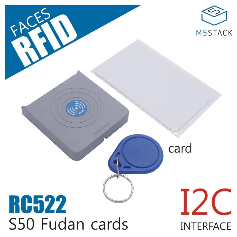 M5Stack новая RFID RC522 панель для M5 Face I2C интерфейс S50 Fudan карты|Аксессуары