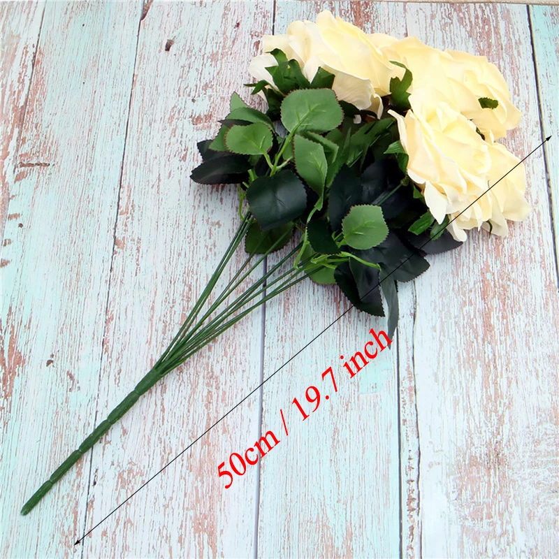 

New 10 Heads French Rose Floral Bouquet Fake Flower Arrange Party Table Daisy Artificial silk Wedding Party Flowers Decor
