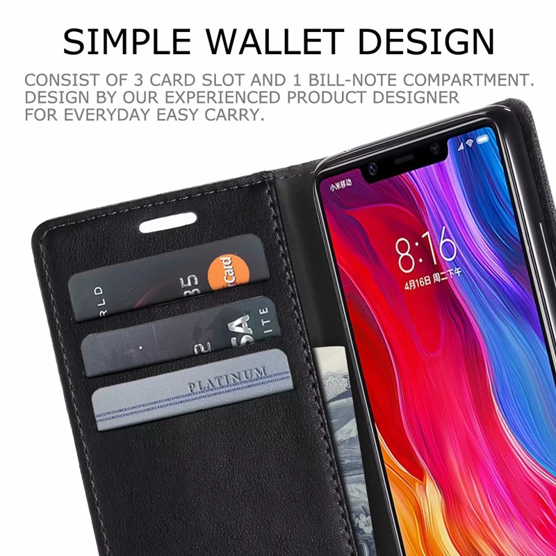 Чехол-книжка для Xiaomi 8 MI SE 6 Redmi Note 5 Pro из искусственной кожи | Мобильные телефоны и