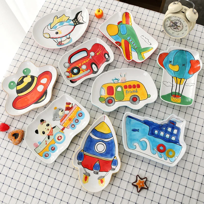 4 шт./компл. детская тарелка для перевозки животных чашка с бантом вилки ложка