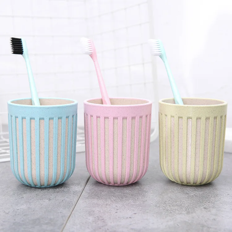 1 PCS Portable Straw Wheat Plastic Drinking water Cup creative toothbrush cup 4 Colors for bathroom | Дом и сад