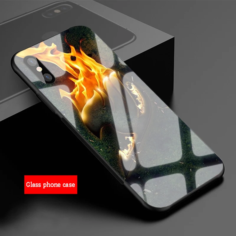 Чехол для телефона из закаленного стекла с логотипом Аниме Манга Фея хвост iPhone 6