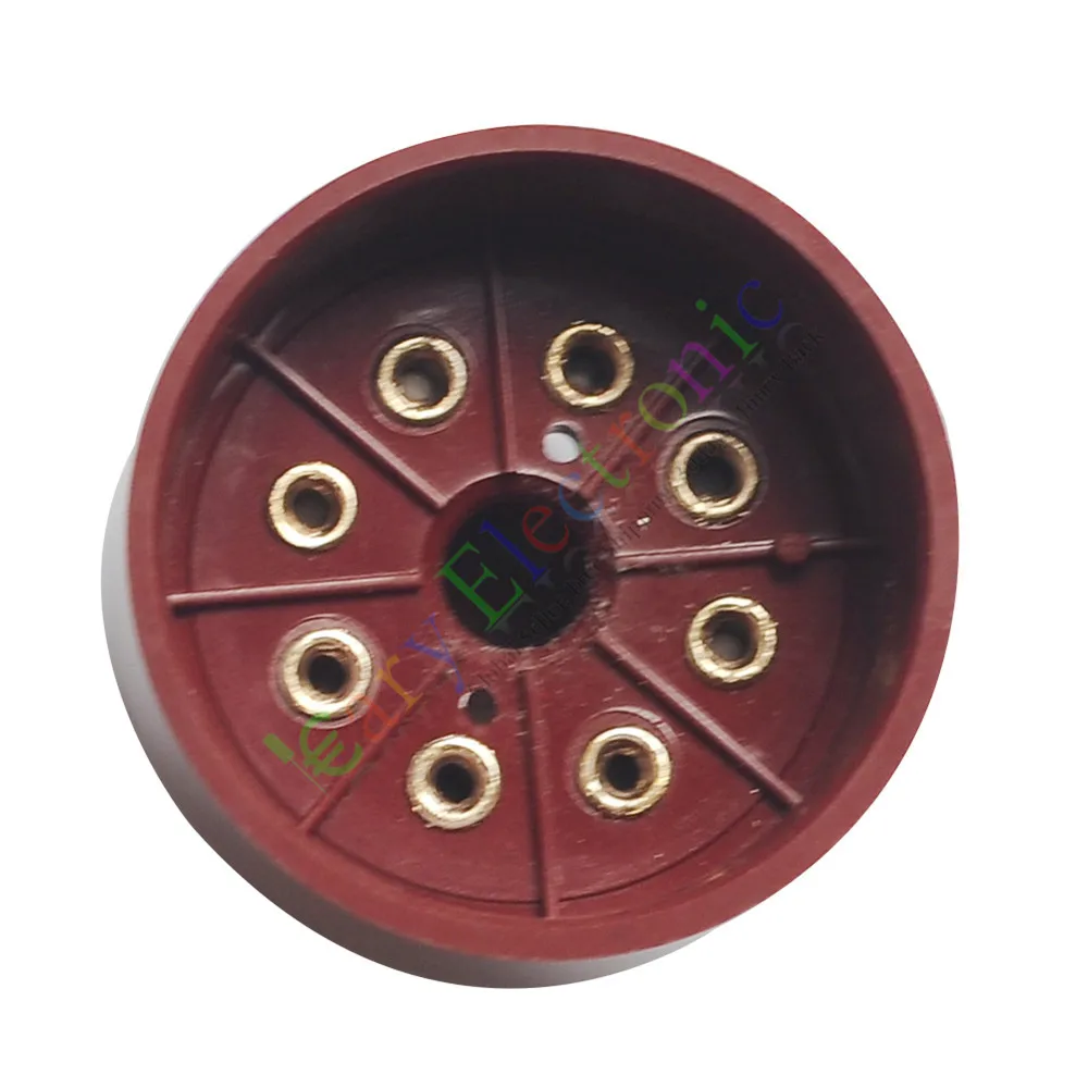 Оптом и в розницу 20 шт 8Pin красное золото бакелит гнезда вакуумных трубок Saver Fr 6L6