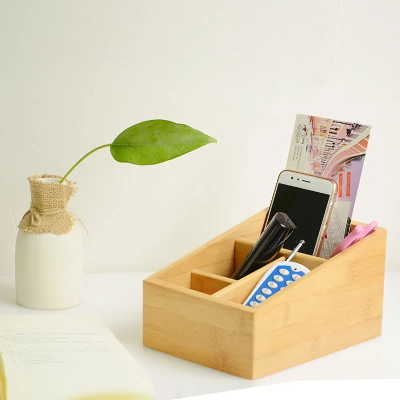 Товары для дома и сада Многофункциональный бамбуковый ящик хранения Коробки