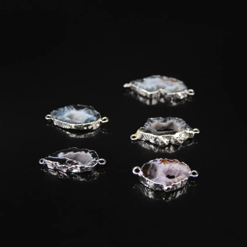 5 шт./лот соединитель для плиты Geode Freeform Натуральный Druzy Agates сырье дюрси кварц