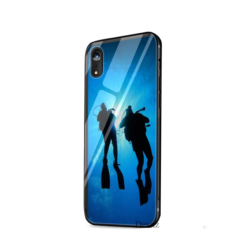 Чехол Desxz из закаленного стекла для iPhone X XS Max XR 6 6s 7 8 Plus 5 5S SE чехол s Анти-падение - Цвет: G8