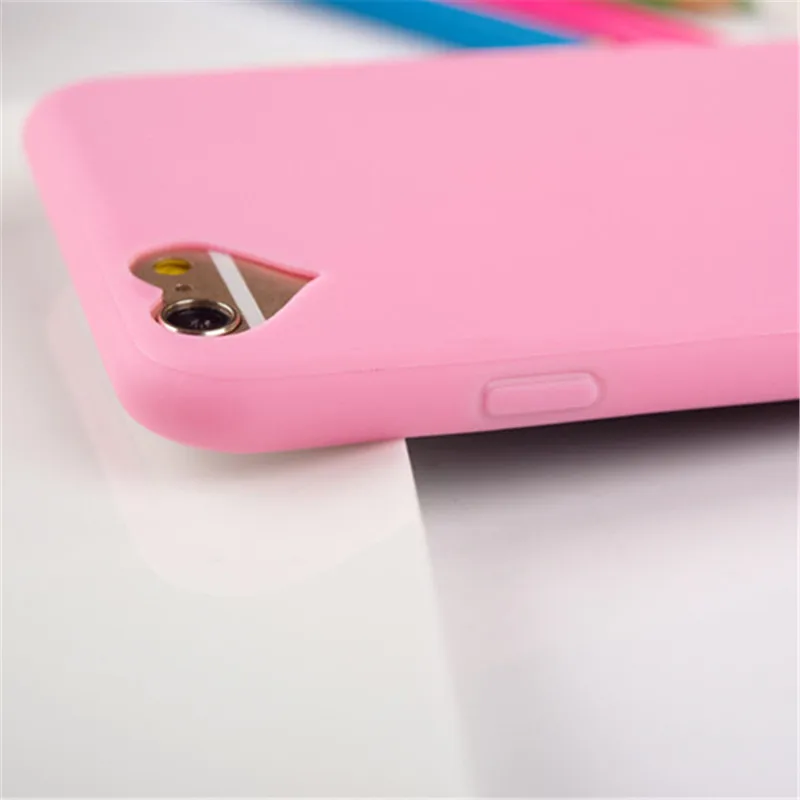 DS-LOVEHUI Soft Candy Color Matte TPU Phone Case for iPhone 6 6s 7 8 Silicon 5s SE Plus Full Cover |