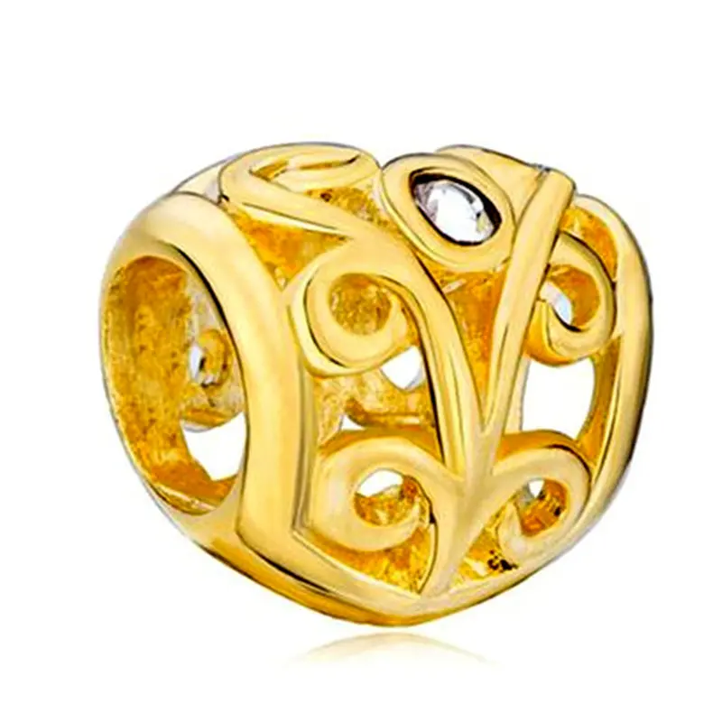 Мода DIY неповторимый шарм аксессуары и украшения золотое в форме сердца широкий
