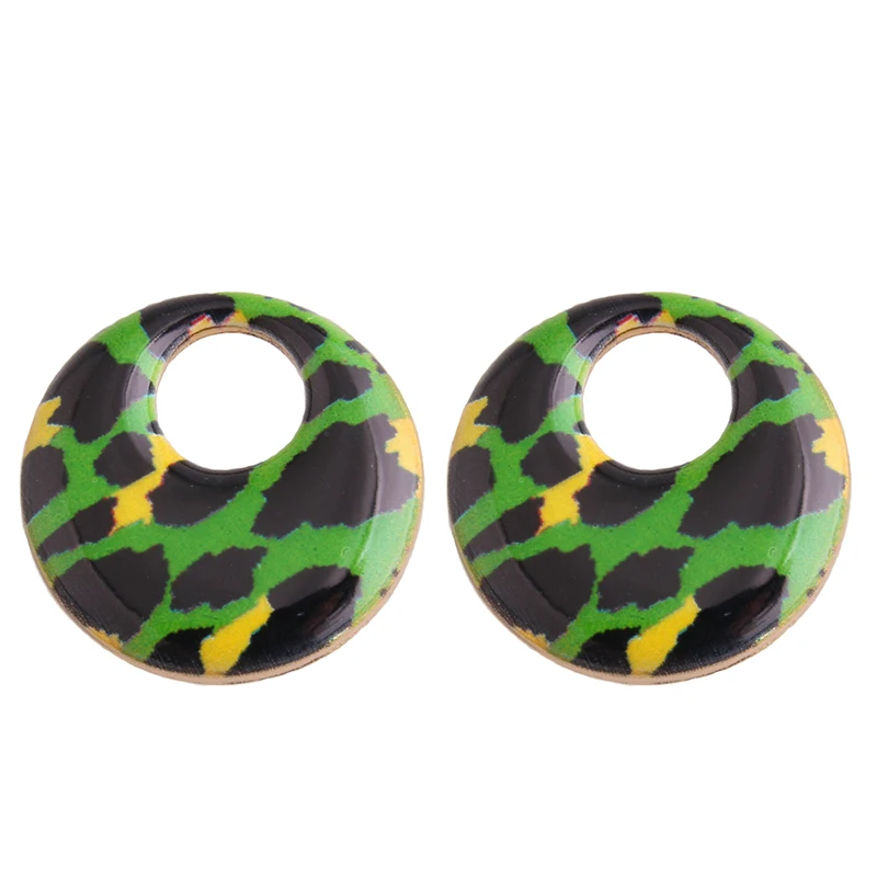 Большие серьги капельки с тигром длинные принтом леопарда рождественский