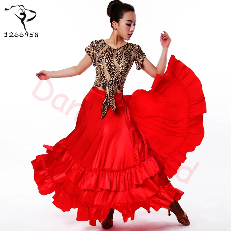 2017 современный бальных танцев юбка большой качели Макси платье новые женские