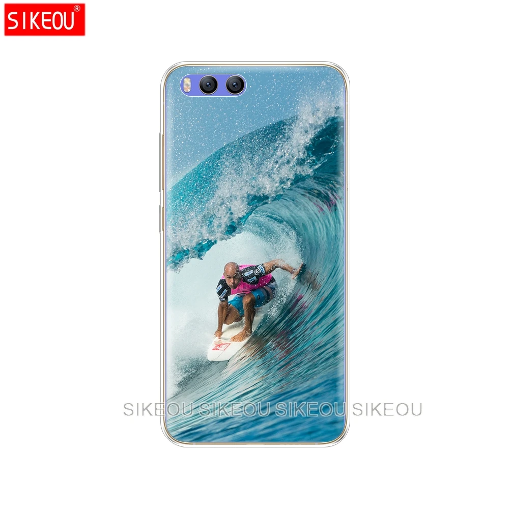 Силиконовый чехол для Xiaomi Mi 8 8SE A1 A2 5 5S 5X 6 Mi5 MI6 NOTE 3 MAX Mix 2 2S с морской волной серфинга