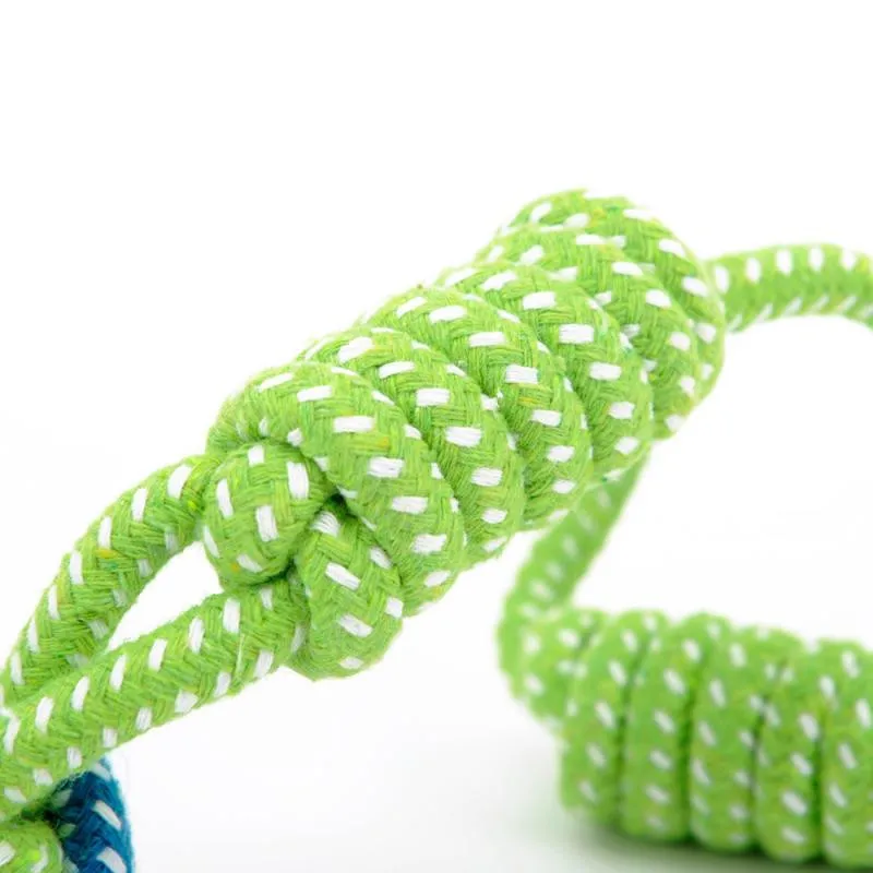 Green Toy Pet Dog Chews Cotton Rope Knot Ball Grinding Teeth Odontoprisis Pet Toys Large Small Puppy doggy chewing Ball sale
