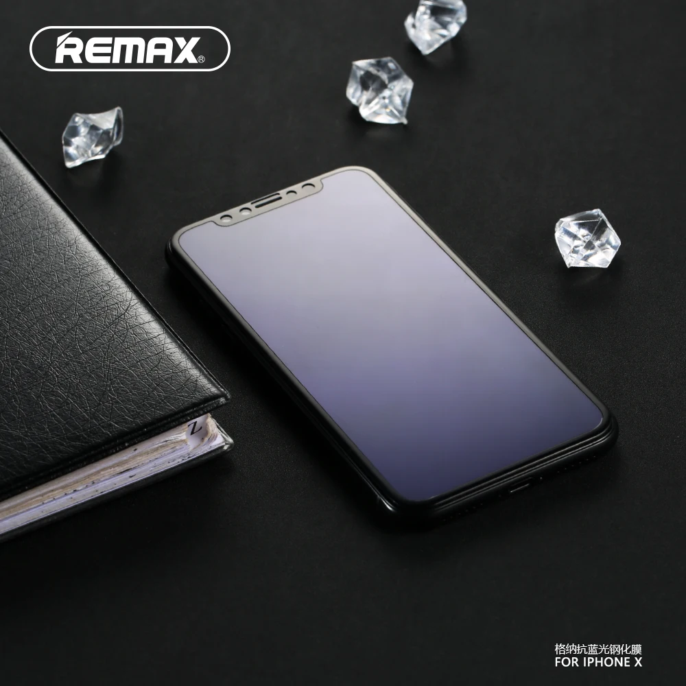 Remax анти-синий луч 3D полное покрытие закаленное стекло для iPhone X/XS экран протектор изогнутый круглый край экран пленка