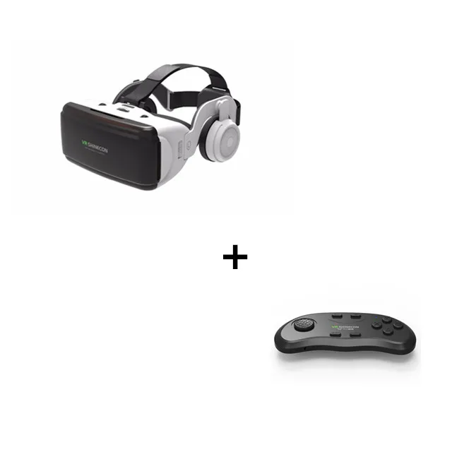 VR and Controller B UZQi Shinecon VR Виртуальная реальность оригинальные 3D очки VR коробка стерео очки картонная гарнитура шлем IOS Android смартфон VR - Цвет: VR and Controller B