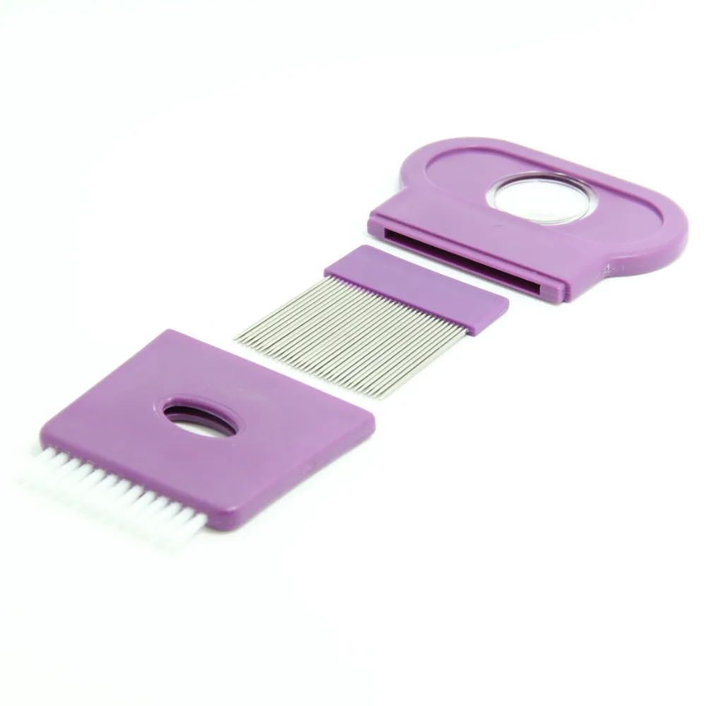 3 в 1 функция с лупой игла для домашних животных гребень вшей без примесей детей