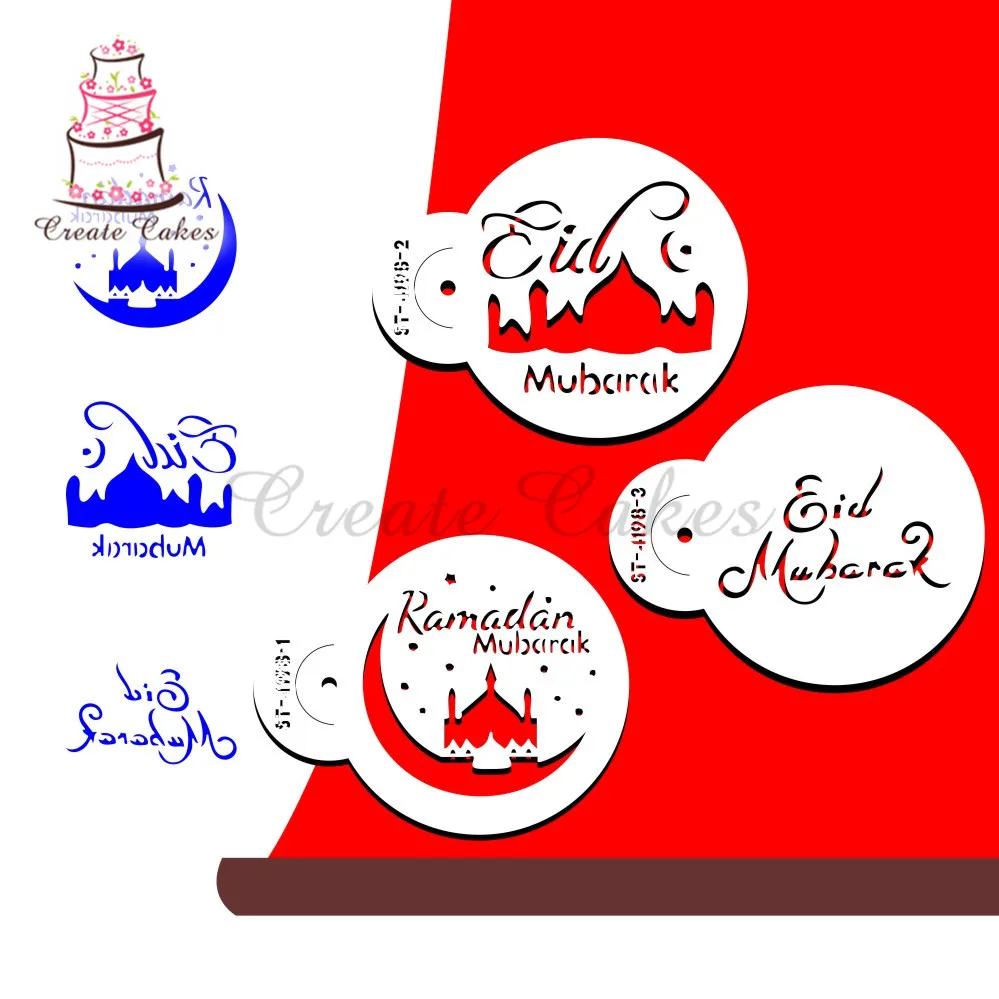 Eid Мубарак трафарет для торта и печенья пластиковый декоративный мастики