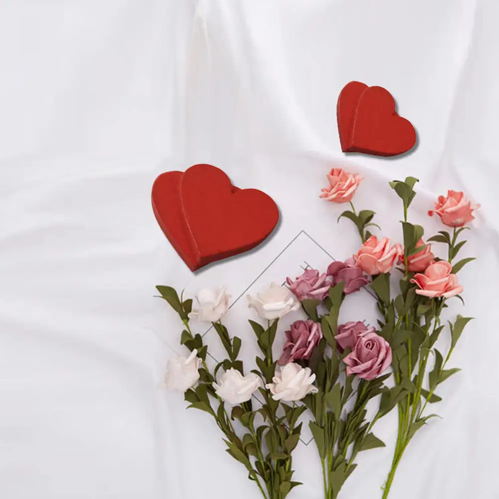 

Love Heart No Hole Handmade Craft Wood Chips Wedding Decorative Gift Accessories DIY Birthday Party Supplies