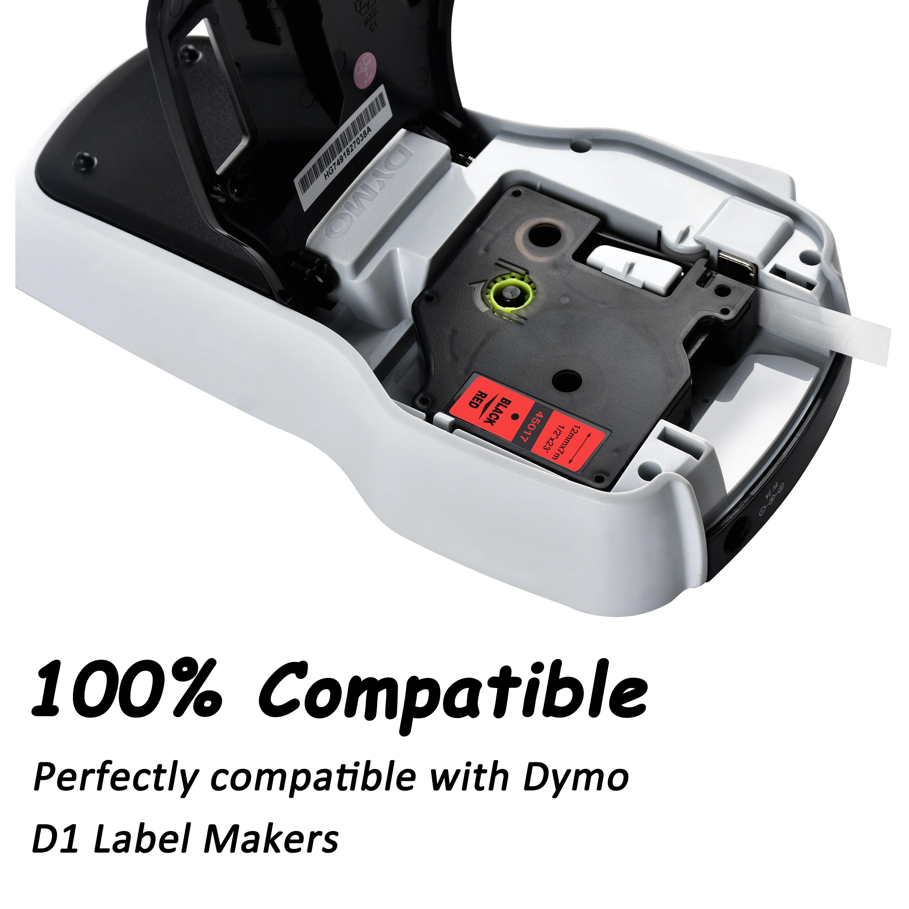 Cidy 5 шт. совместимый с Dymo Labelmanager 12 мм D1 черный на красном 45017 этикетке Ленточные