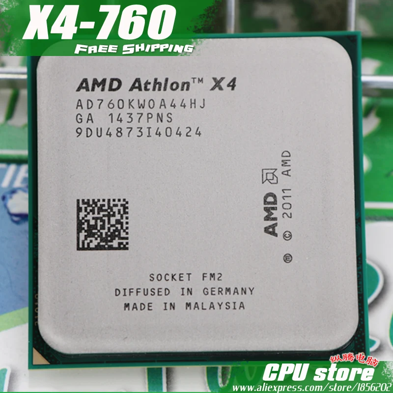 Бесплатная доставка процессор AMD X4 760K Quad Core FM2 3 8 GHz 4MB 100W штук 760 (Рабочая 100%) есть