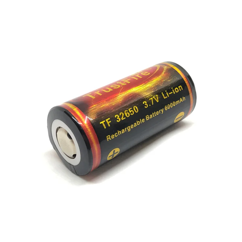 TrustFire 32650 Rechargeable Battery Large Capacity 6000mAh 3.7V Lithium Batteries with PCB Protected Board