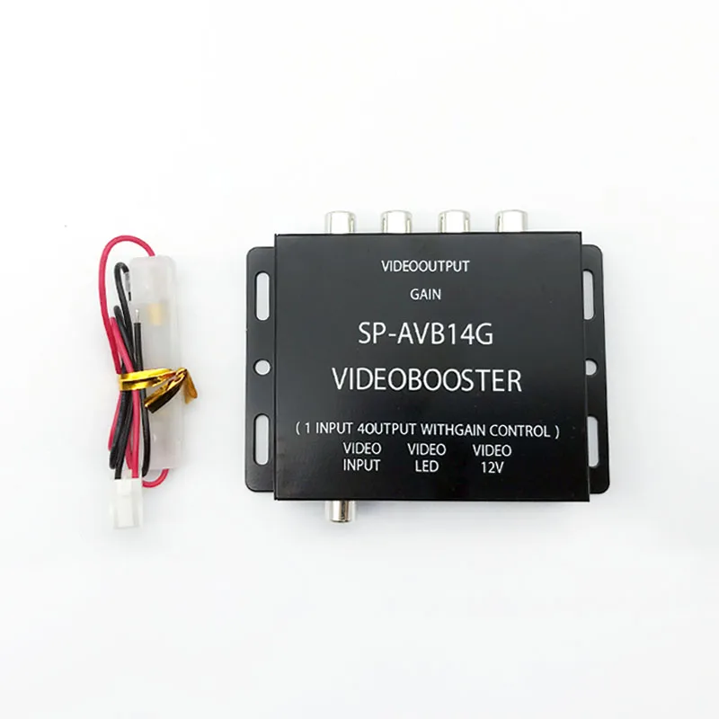 1 шт. автомобильный модифицированный RCA видео сигнала Spliter усилитель 1 в 4 выхода видео кроссовер для DVD/lcd/tv монитора дисплея