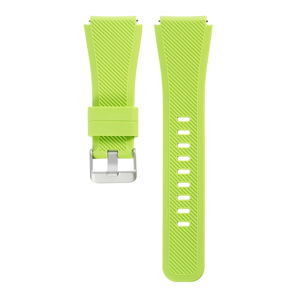 Green 22 мм силиконовый ремешок для Amazfit Stratos/Pace Watch Band для huawei Watch GT/волшебный браслет для samsung gear S3 Frontier Classic - Цвет: Green