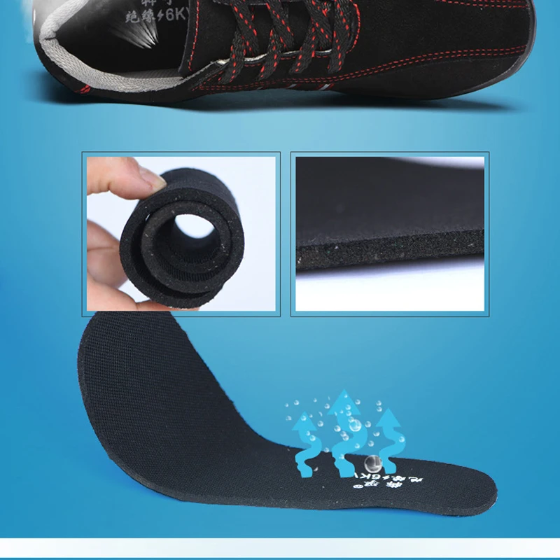 Outdoor 6KV Insulation Shoes Electrician Safety Shoes Breathable Lightweight Men's Boots Non-slip Wear-resistant Work Shoes