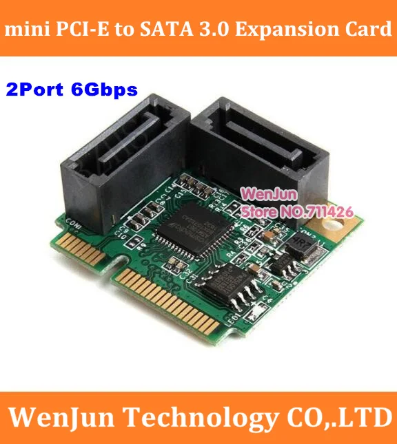 Mini pci-express SATAIII 3,0, 6Gbps ASM1061, tarjeta controladora Mini PCIE de 2...
