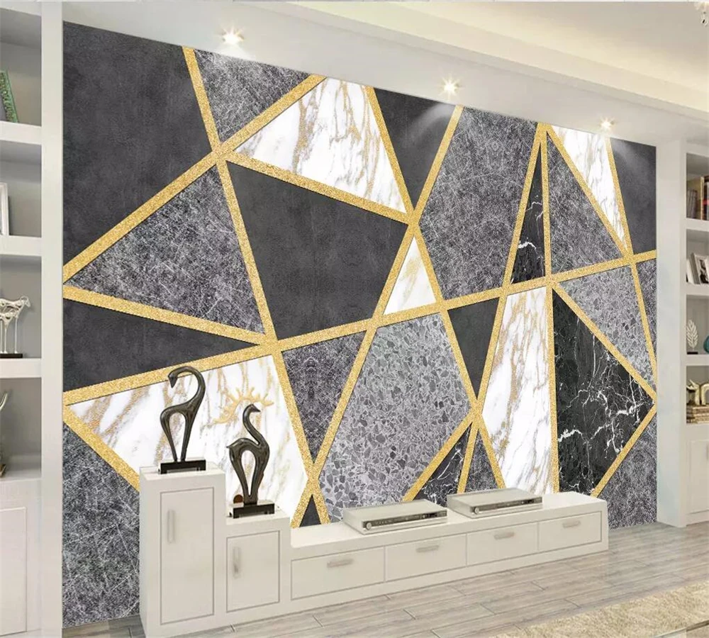 3d обои beibehang на заказ геометрические линии мраморная текстура фон для дивана