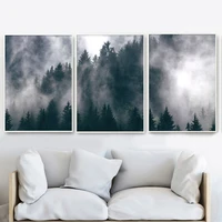 primeval forest landscape wall art canvas painting nordic posters and prints wall picture for living room canvas art home decor