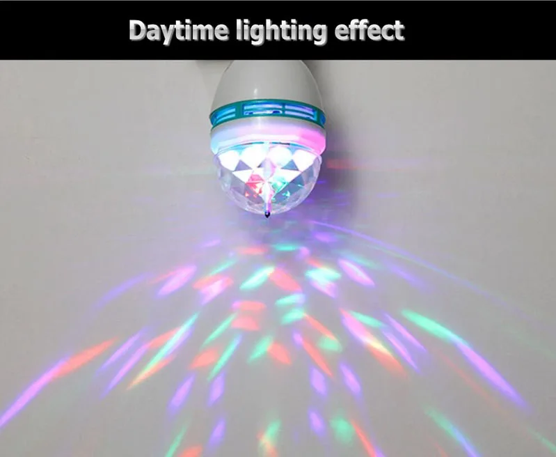 Полноцветный 3 Вт мини E27 RGB светодиодный светильник Авто вращающийся rgb светодиодный dj Дискотека сценическое освещение 85-265 в Праздничная лампа для бара KTV освещение