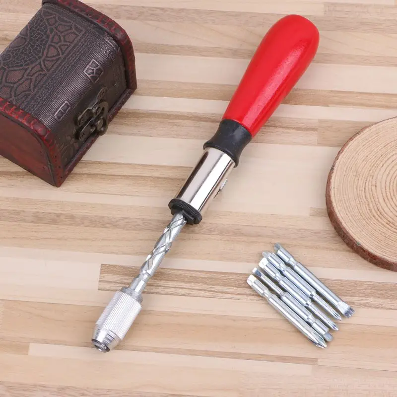 Новинка 260 мм спиральная трещотка отвертка Съемная с 5 отвертками | Инструменты