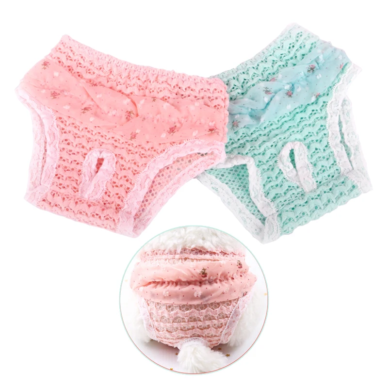 Cozy Chiffon Female Pet Dog Sanitary Physiological Pants Reusable Diapers For Dogs Washable Puppy Short Panties For Small Dogs