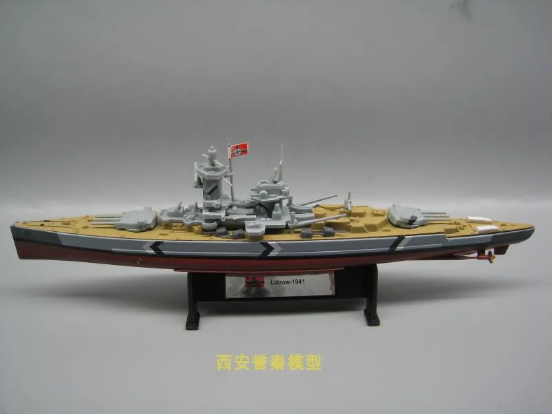 Модель военной игрушки AMER масштаб 1/1000 боевой корабль Lutzow 1941 литая металлическая