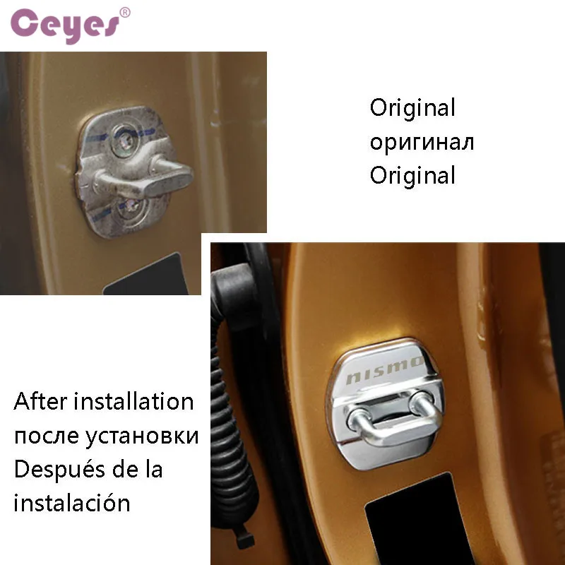Чехол Ceyes для стайлинга автомобилей защитный чехол Nissan Nismo Qashqai Tiida Teana 4 шт./лот |