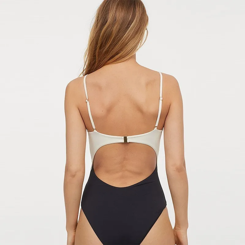 HDY Haoduoyi 2019 New Fashion Cut-out Bodycon Splicing Backless Strapless Simplicity Casual Fit Hot Sale Underwear Set | Женская одежда