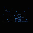 Маленький принц луна звезды сказочные наклейки на стену для детской комнаты домашний декор для гостиной спальни светится в темноте украшения