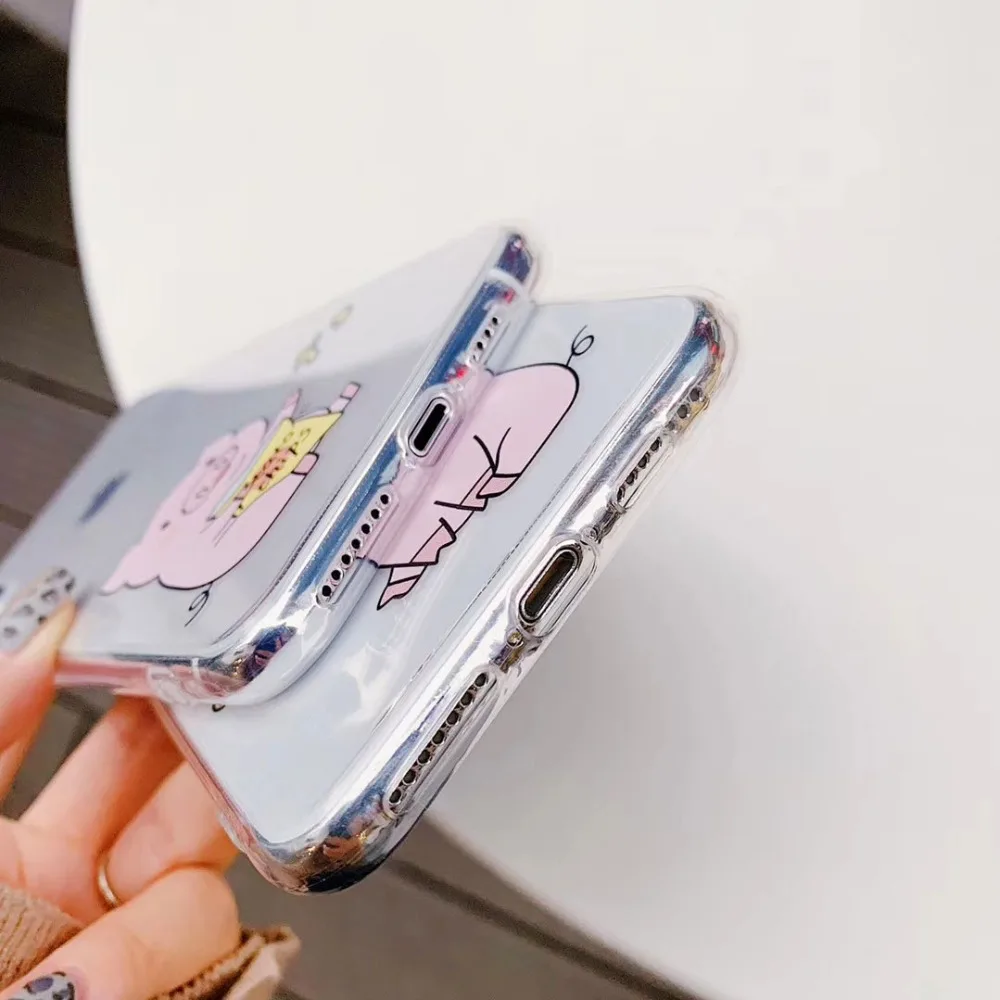 Чехол Boucho для iphone X XS MAX XR ультра-тонкие силиконовые чехлы телефонов 6 6S 7 8 Plus милый