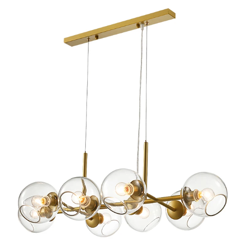 Современная простая железная Золотая люстра с 8 лампами в скандинавском стиле
