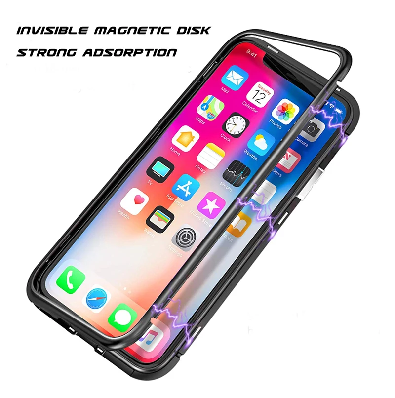 Магнитный металлический чехол для мобильного телефона iPhone 11 Pro Max XS XR X Чехол 6s 6 7 8