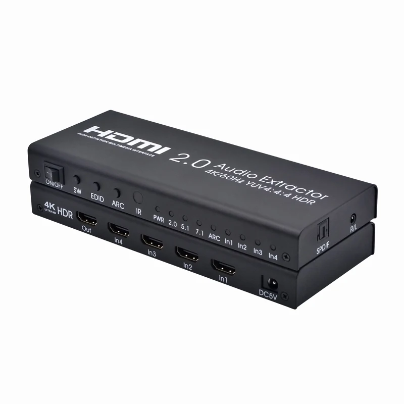AIXXCO 4 K HDMI 2 0 4x1 выключатель с аудио экстрактор коммутатор сплиттера Поддержка K/60Hz